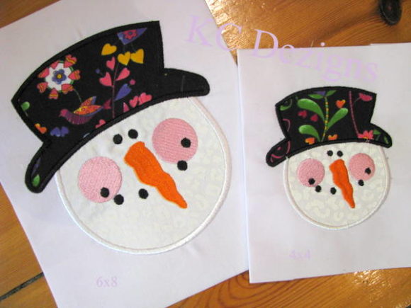 Review: Snowman Face with Top Hat Applique