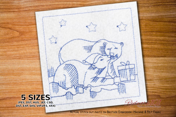 Reviewing Christmas Polar Bear Redwork for Business