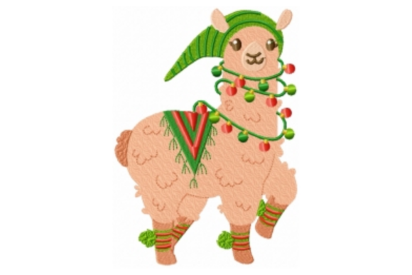 Reviewing the Christmas Llama with Hat Design