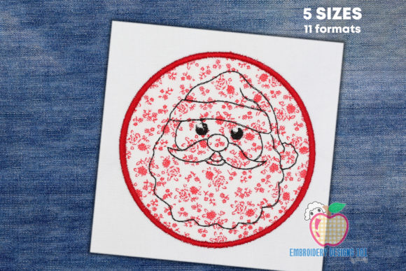 Santa Face in Circle Applique Review